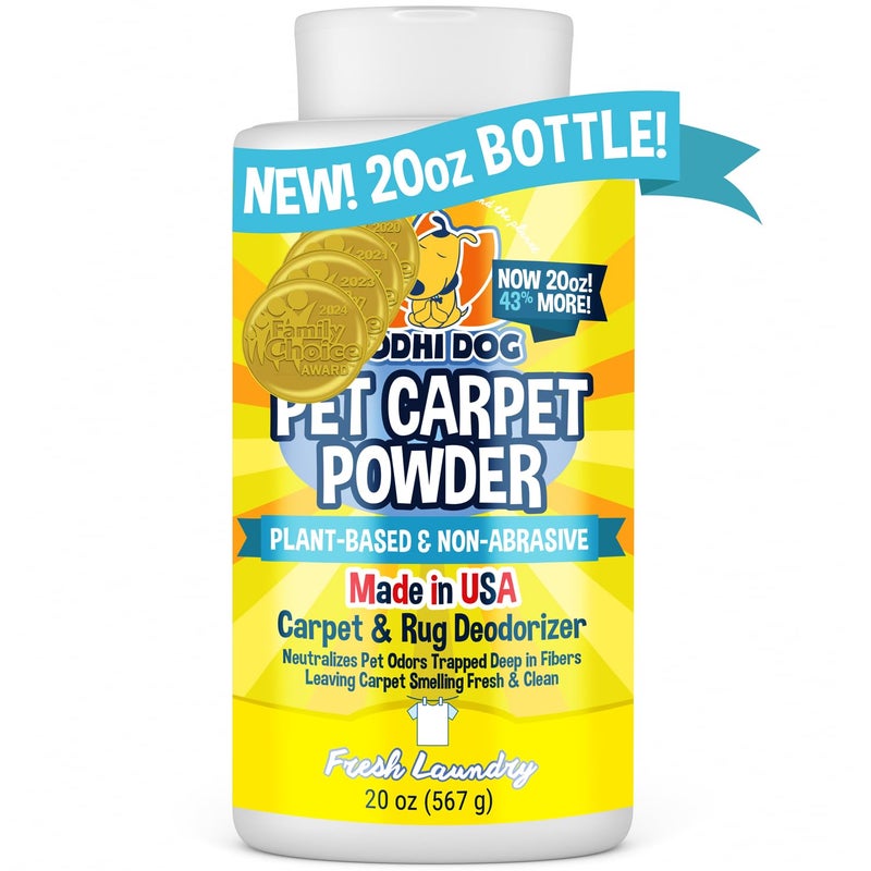 Bodhi Dog Natural Carpet Deodorizer Powder - Dry Pet Smell Eliminator & Urine Odor Remover - Loosens Fur & Dirt - Plant-Based Room Freshener for Vacuuming Home - Fresh Laundry (Pack of 1) - Image 1